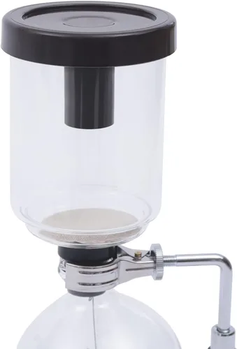 Vista 7 de Siphon - Cafetera de sifón, 16.9 fl oz, cafetera sifón de mesa, cafetera sifón de acero inoxidable, cafetera al vacío, color negro