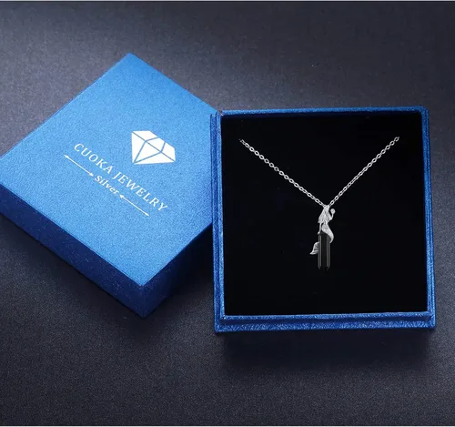Vista 6 de Collar con dije de delfíntortugasirenamariposabúho, plata de ley 925, collar con colgante de animal del océano Hawaii, joyería de animales