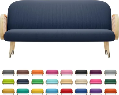 Vista 25 de MoNiBloom Funda para futón de tamaño Queen, elástica, sin brazos, funda para sofá sin brazos, protector de muebles, duradera y lavable, con Cereza
