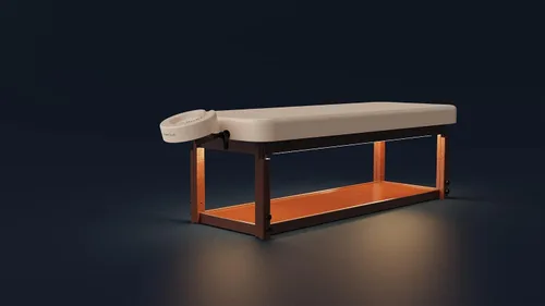 Vista 3 de Master Massage Tratamiento de madera Harvey con sistema de iluminación ambiental, color negro