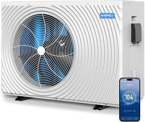 Vista 12 de Bomba de calor para piscina H5 18,000BTU 5,000 galones de alta eficiencia COP4.1 ahorro de energía 45% por encima del control WiFi inteligente 110V