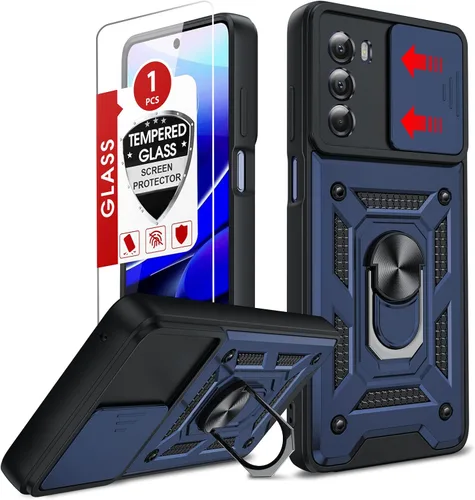 Vista 25 de LeYi Funda para Moto G Stylus 5G 2022: [No compatible con la versión 4G] Funda para Moto G Stylus 2022 con protector de pantalla de vidrio templado