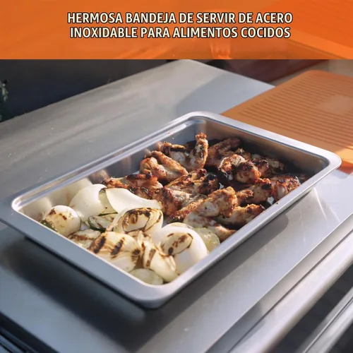 Vista 5 de Yukon Glory Juego de preparación y servicio de barbacoa de 5 piezas con Preparación de parrilla con bandeja de descongelación