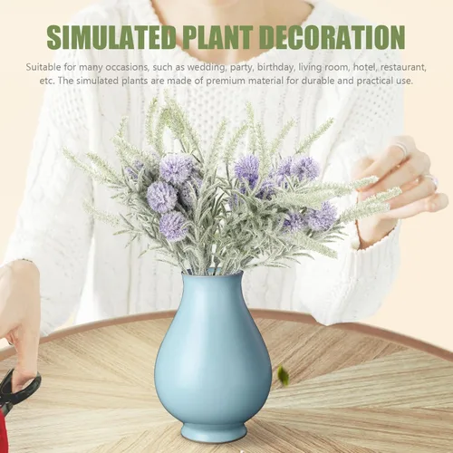 Vista 5 de DECHOUS Plantas artificiales, 2 unidades, flores artificiales de diente de león, hierba de pampa, cola de conejo, decoración de hierba sintética