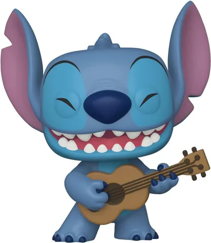 Vista 6 de Funko POP Disney: Lilo & Stitch - Figura de vinilo de Stitch with Ukelele Pop! (incluye funda protectora compatible con caja Pop Box), multicolor
