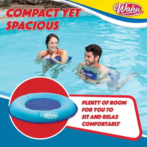 Vista 7 de Wahu Hydro Pod - Flotador versátil de piscina con bolsa de transporte, flotador de piscina portátil redondo de 21 pulgadas para adultos y niños a