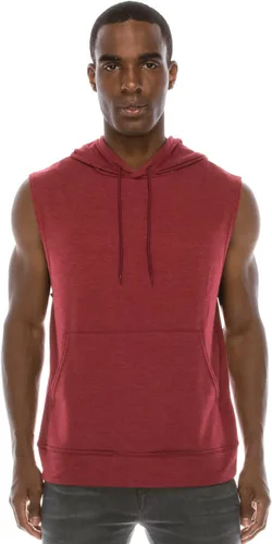 Vista 6 de JC DISTRO Sudadera con capucha hecha en Estados Unidos para hombre, ligera, suave, sin mangas