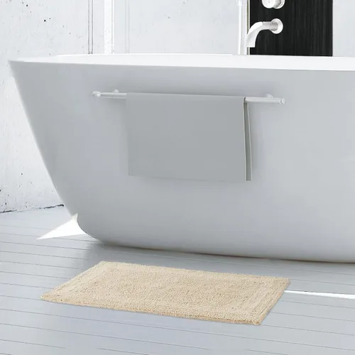 Vista 14 de French Connection Stonewash - Alfombra de baño de mezcla de algodón, 20 x 34 pulgadas, color marfil