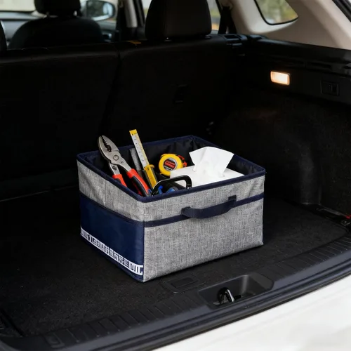 Vista 3 de Car Storage,Foldable Containers,Seat Storage Bin - for Car SUV Auto Travel Office Document Grocery Moving Backseat Seat