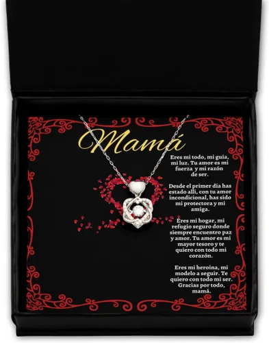 Vista 9 de Para mi mamita cadena para el amor de mi vida, regalo de mama, collar personalizado