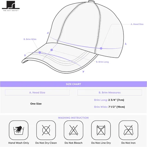 Vista 7 de The Hat Depot 100% algodón pigmento teñido de perfil bajo sombrero de papá seis panel casquillo
