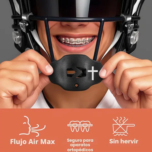 Vista 2 de SLEEFS - Protector bucal de fútbol - Protector de labios/boca con correa para casco - Protector de labios/dientes - Sin hervir
