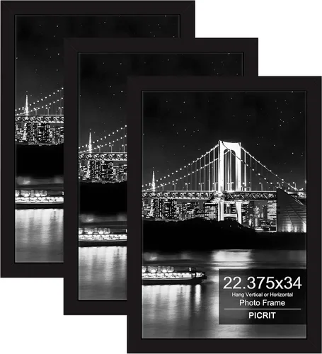 Vista 45 de Picrit Paquete de 3 portarretratos de 20 x 20 pulgadas, póster de 16 x 16 pulgadas con paspartú o de 20 x 20 pulgadas sin paspartú para montaje