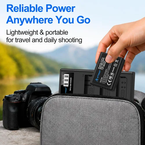 Vista 8 de Artman LP-E10 - Paquete de 3 baterías de 1600 mAh y cargador LCD de 3 ranuras para Canon LP E10, EOS Rebel T7 T6 T5 T3 T100, Kiss X50 X70 X70 X80