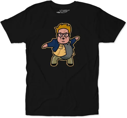 Vista 12 de Camiseta Chris Farley Matt Foley - Camiseta con cita divertida de SNL Van Down by The River Negro