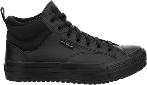 Vista 2 de Converse Chuck Taylor All Star Malden Street Mid High Sneaker Boot Leather - Estilo de cierre de cordones - Negro