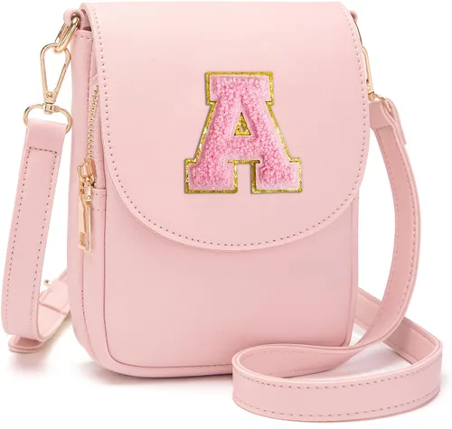 Vista 87 de Viverte Bolso Cruzado para Niñas Adolescentes Pequeñas, Bolso Inicial para Celular, Pequeña Cartera para Niños Pequeños, Bolso de Cuero con Tres