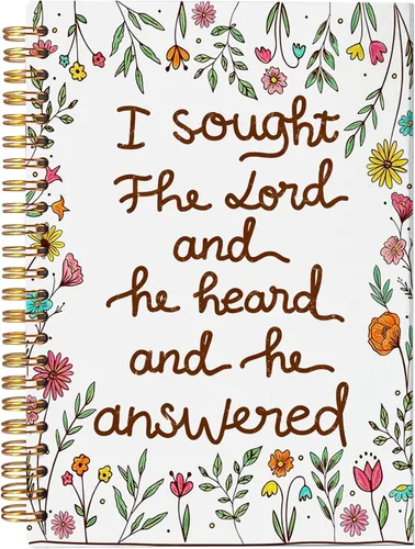 Vista 23 de VNWEK Escritura Bíblica Proverbios 3:5 Confía en el Señor con todo tu corazón Cuaderno Espiral Arcoíris Marrón Boho 14 x 21 cm, Cuaderno Espiral