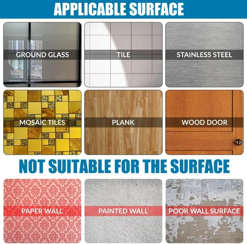 Vista 5 de Ganchos de pared de 33 libras (MÁX) autoadhesivos resistentes, 10 unidades, impermeables y a prueba de aceite, ganchos transparentes sin costuras