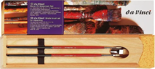Vista 13 de da Vinci Watercolor Series 5240 Deluxe - Juego de pinceles de pintura, cabello natural y sintético con caja de almacenamiento de madera y jabón