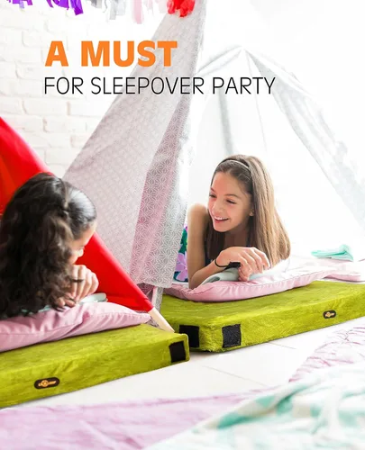 Vista 5 de GAIALOOP Colchón de Espuma Viscoelástica de 3 Pulgadas para Acampar, Almohadilla de Dormir de Doble Capa Gruesa para Coche, Tienda, Cama