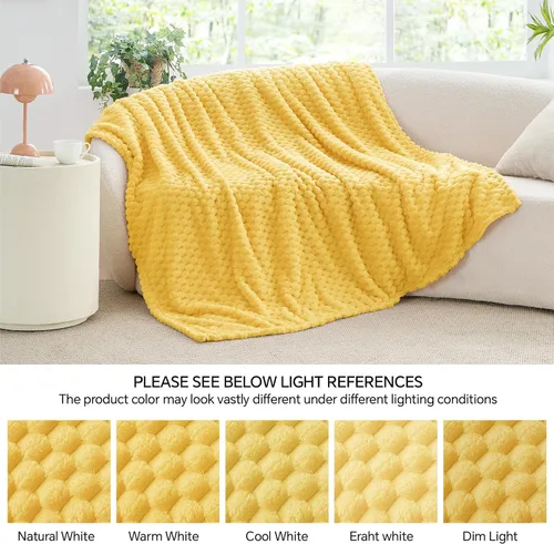 Vista 62 de BEDELITE Manta de forro polar para sofá y cama, manta decorativa de jacquard 3D de almendra, súper suave y acogedora, manta mullida cálida adecuada