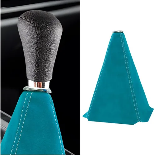 Vista 7 de BESULEN Cubierta de Funda de Palanca de Cambios para Coche, Cubierta de Gamuza de Cuero para Perilla de Cambios Cubierta Antipolvo, Reemplazo