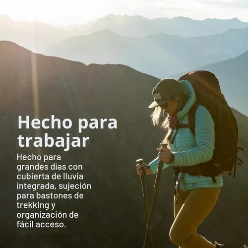 Vista 5 de Osprey Kyte 48L Mochila de mochilero para mujer, marrón WXS-S marrón (Barley Brown)