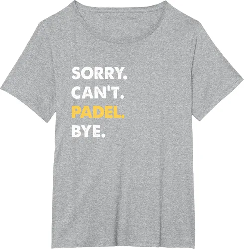 Vista 66 de Sorry Can't Padel Bye Funny Camiseta de Padel, Negro
