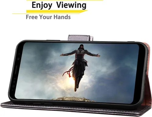 Vista 6 de SUANPOT Funda de piel tipo cartera para Samsung Galaxy Note 9 de 6.4 pulgadas con bloqueo RFID, soporte para tarjetas de crédito, funda con tapa