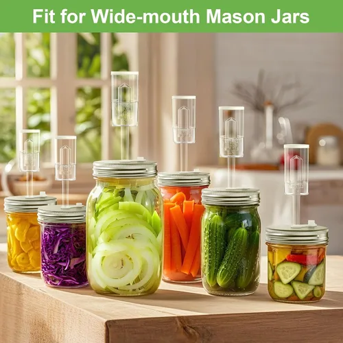 Vista 11 de Kit de fermentación para tarro de fermentación de masón de boca ancha para decapado y más