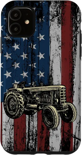 Vista 8 de Patriotic Tractor American Flag Tractor Farm Gift Farmer Case for iPhone 17