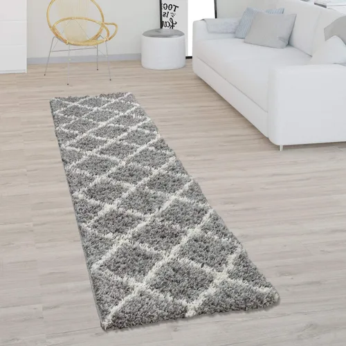 Vista 5 de Paco Home Alfombra bohemia en antracita con patrón de diamante moderno, diseño escandinavo, tamaño: 2 x 3 pies 3 pulgadas