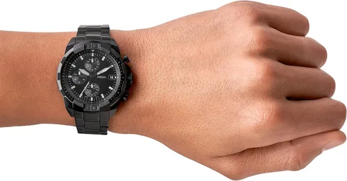 Vista 4 de Fossil Bronson Reloj casual de cuarzo para hombre con correa de acero inoxidable o cuero Reloj cronógrafo Bronson