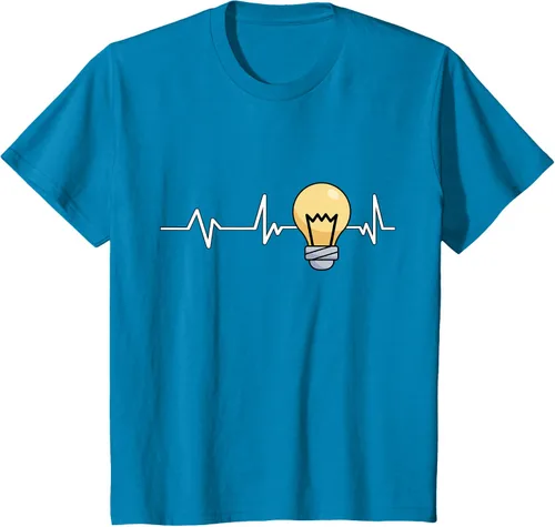 Vista 76 de Bombilla Heartbeat bombilla regalo bombilla bombilla camiseta Negro