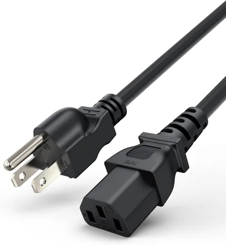 Vista 8 de CableCreation Paquete de 2 cables de alimentación universales NEMA 5-15P a IEC 320 C13 de 1 pie Cable adaptador de alimentación para computadora