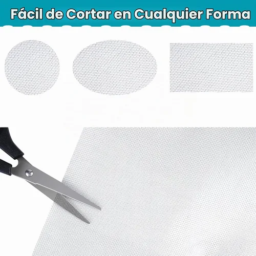 Vista 5 de Rollo de malla de acero inoxidable 304 de 36 x 200 pulgadas con guantes resistentes a puñaladas, repuesto de pantalla de ventana a prueba