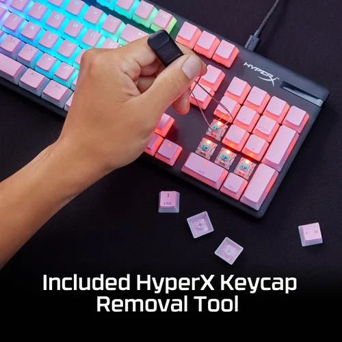 Vista 9 de HyperX Pudding Keycaps 2 - Juego completo de llaves - PBT - 112 teclas - Blanco
