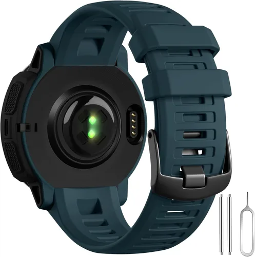Vista 11 de GEAK Compatible con correas de reloj Garmin Instinct, correa de silicona suave de 22 mm para muñeca deportiva, reemplazo compatible con correa