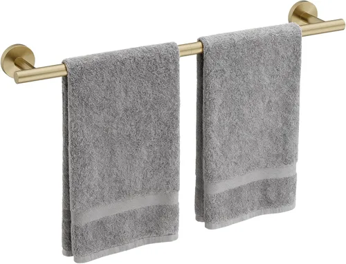 Vista 9 de Toallero negro mate de 18 pulgadas, toallero de baño grueso, toallero montado en la pared, barra de toalla de acero inoxidable SUS304, decoración