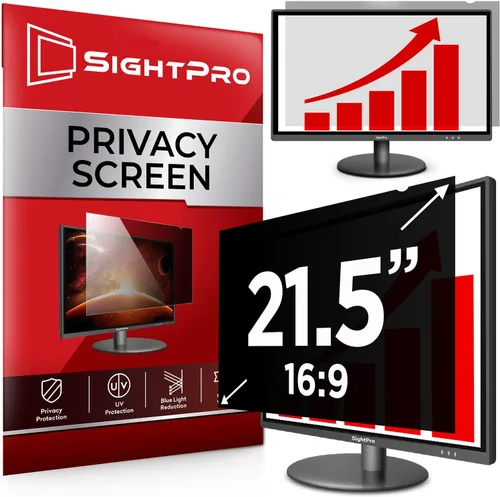 Vista 18 de SightPro Filtro de pantalla de privacidad de computadora de 22 pulgadas 16:10 para monitor, protector de privacidad y protector antirreflejos
