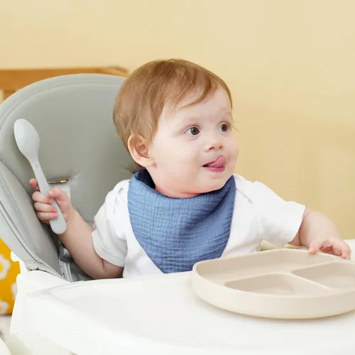Vista 7 de Baberos de muselina para bebé, baberos de bandana para babeo para bebés niñas y niños, recién nacidos, niños pequeños, babeo y dentición