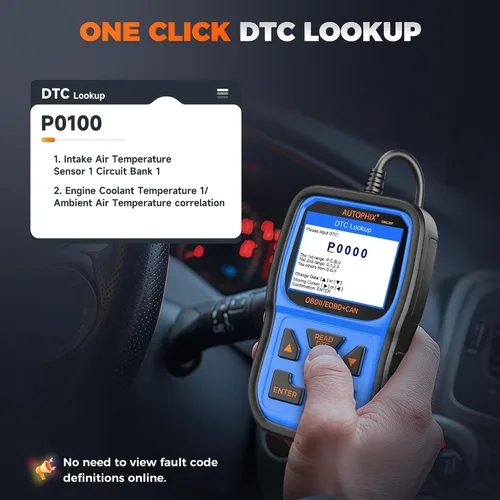Vista 7 de AUTOPHIX Escáner OM126P+ OBD2, lector de código de luz de verificación del motor, escáner de código de automóvil para diagnóstico automotriz, leer