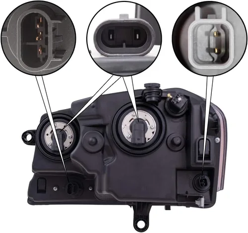 Vista 4 de Brock Faro halógeno de repuesto para pasajero con bisel cromado compatible con Avenger 5116342AB 2008-2014