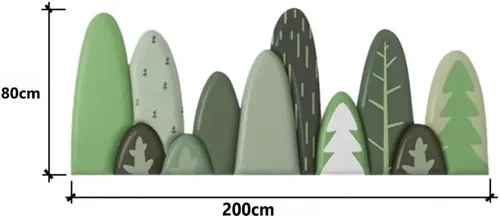 Vista 2 de Adhesivos de pared anticolisión, acolchado de pared de poliuretano, autoadhesivo, paneles de pared 3D, acolchado de pared para habitación