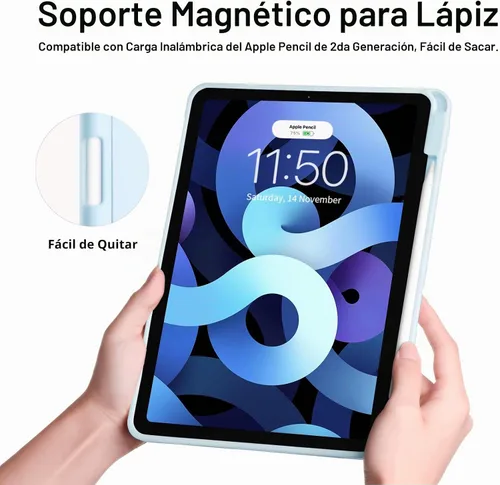Vista 4 de Funda para iPad Pro de 11 pulgadas 4ª/3ª/2ª generación 2022/2021/2020 con soporte para lápices [compatible con la carga del segundo lápiz para iPad]