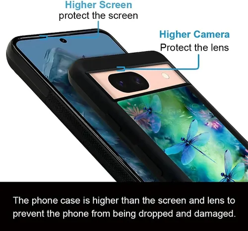 Vista 598 de Compatible con Google Pixel 4A 5G Mobile Case Creative Acrylic Panel trasero Silicona Protección Grip especialmente diseñado para Google Pixel 4A 5G