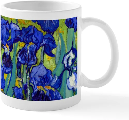 Vista 18 de CafePress Irises By Vincent Van Gogh Taza de café de cerámica de 11 oz (11.0 fl oz)