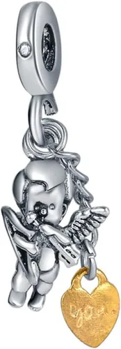 Vista 2 de Abalorio europeo plateado cuentas de plata para pulseras de circonita cúbica, collar de cadenas de serpiente