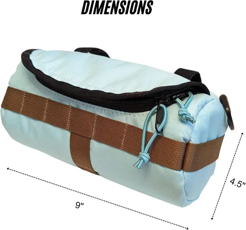 Vista 2 de [Usado] Bolsa para manillar (Miami Nice) Capacidad de 2 litros Bolsa de bicicleta espaciosa con 2 correas de hebilla extralargas y 1 correa